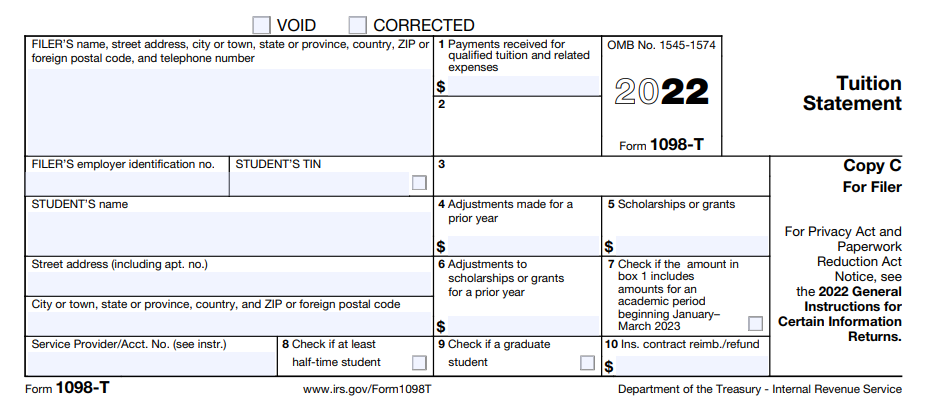 Utrgv 1098 T Form 2023 - Printable Forms Free Online